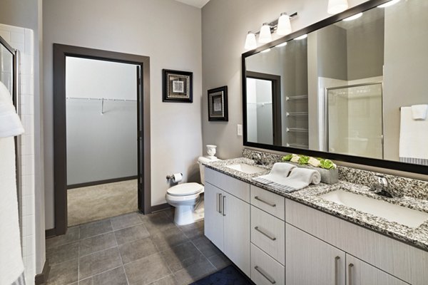 bathroom at 550 Northridge Apartments