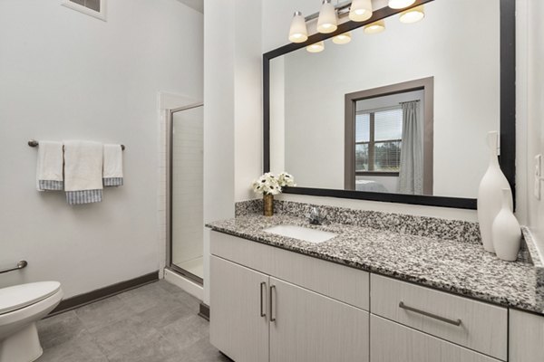 bathroom at 550 Northridge Apartments