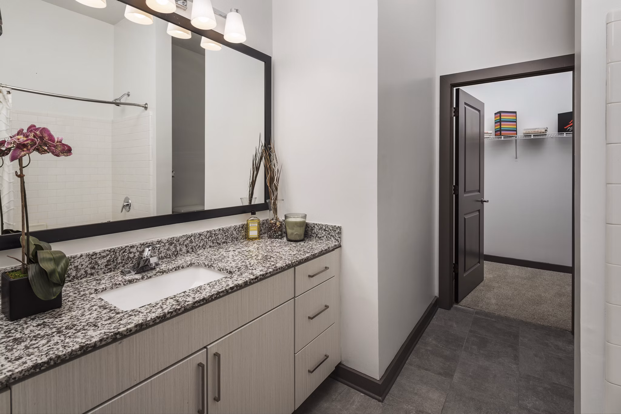 bathroom at 550 Northridge Apartments