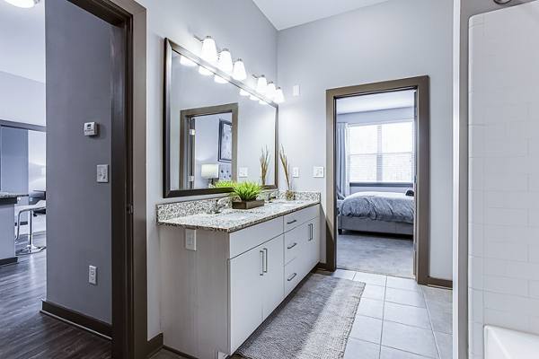 bathroom at 550 Northridge Apartments