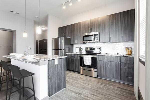 kitchen at 550 Northridge Apartments