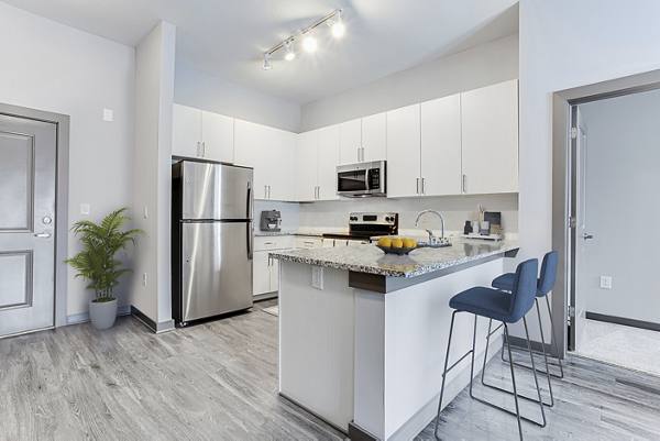 kitchen at 550 Northridge Apartments