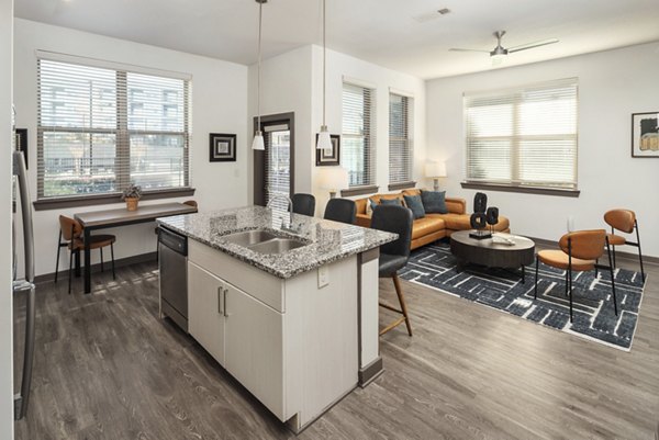 kitchen at 550 Northridge Apartments