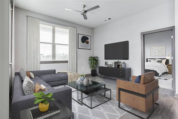 living room at 550 Northridge Apartments