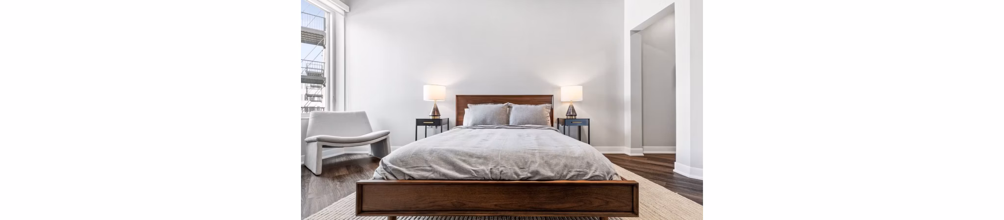 bedroom at District 1860 Apartments
