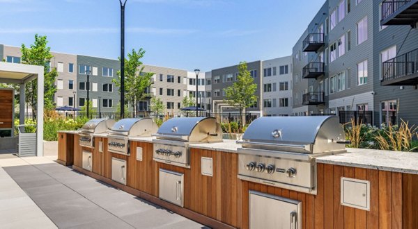 patio at District 1860 Apartments