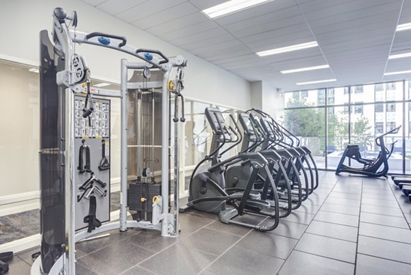 The Fitness Center at Lake & Wells features state-of-the-art equipment and a spacious layout for an exceptional workout experience