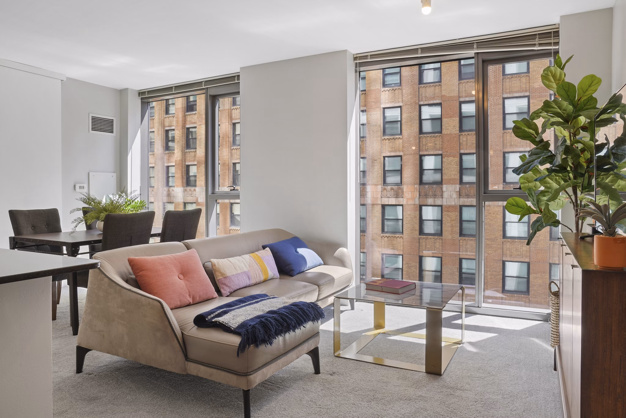 living room at Lake & Wells Apartments