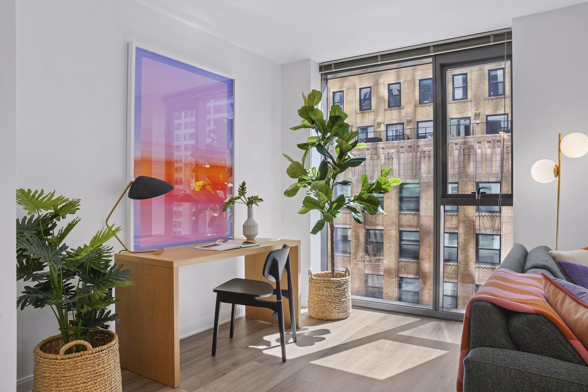 living room at Lake & Wells Apartments