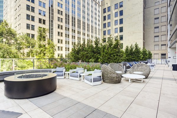 patio at Lake & Wells Apartments 