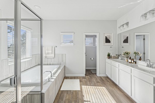 bathroom at The Oaks on Chisholm Trail Apartments