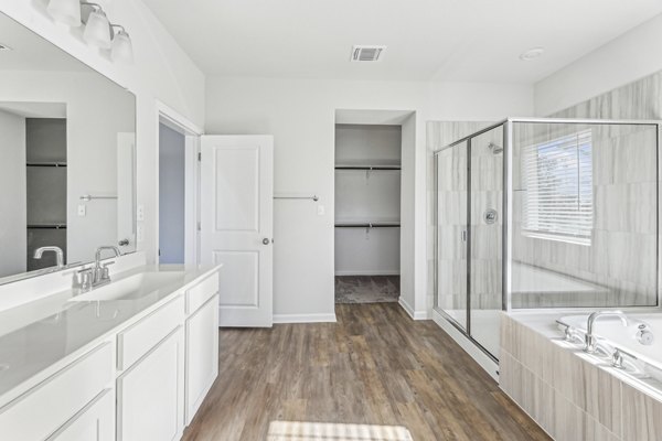 bathroom at The Oaks on Chisholm Trail Apartments