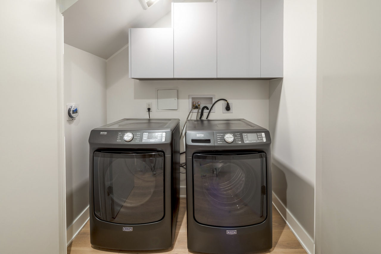 Laundry room at The Alfred