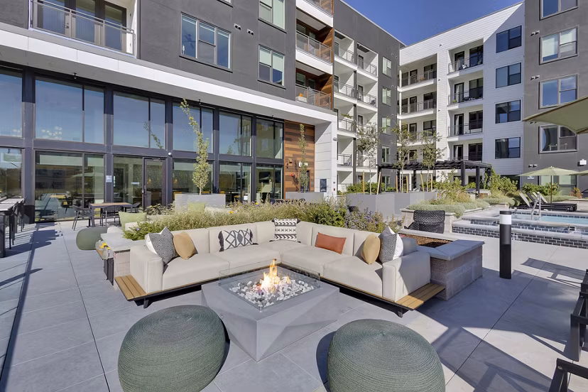 fire pit at Fiona Apartments