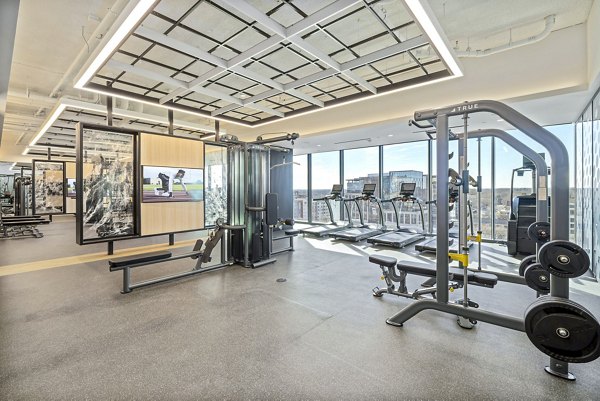 fitness center at 400H Apartments