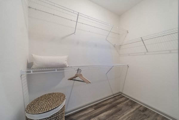 Bedroom closet with ample storage space at Pringle Square Apartments
