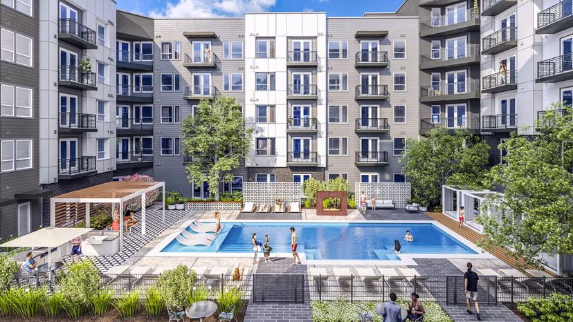 rendering at Crosstown Apartments