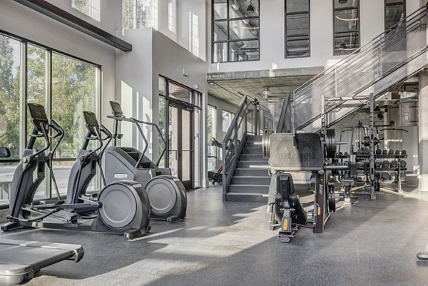 State-of-the-art fitness center with modern equipment at Bowers Apartments