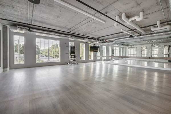 yoga/spin studio at Bowers Apartments