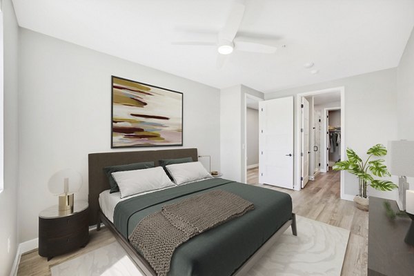 bedroom at Tanager Echo Apartments