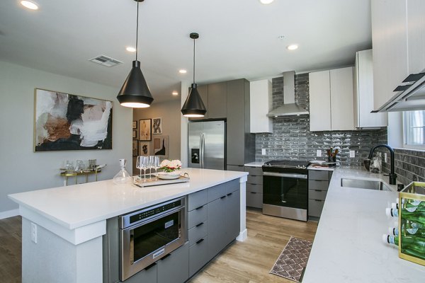 kitchen at Tanager Echo Apartments