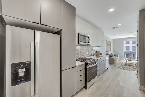 kitchen at Tanager Echo Apartments