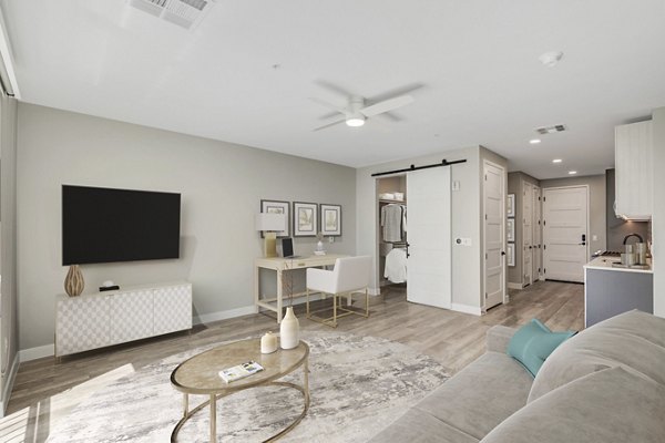 living room at Tanager Echo Apartments