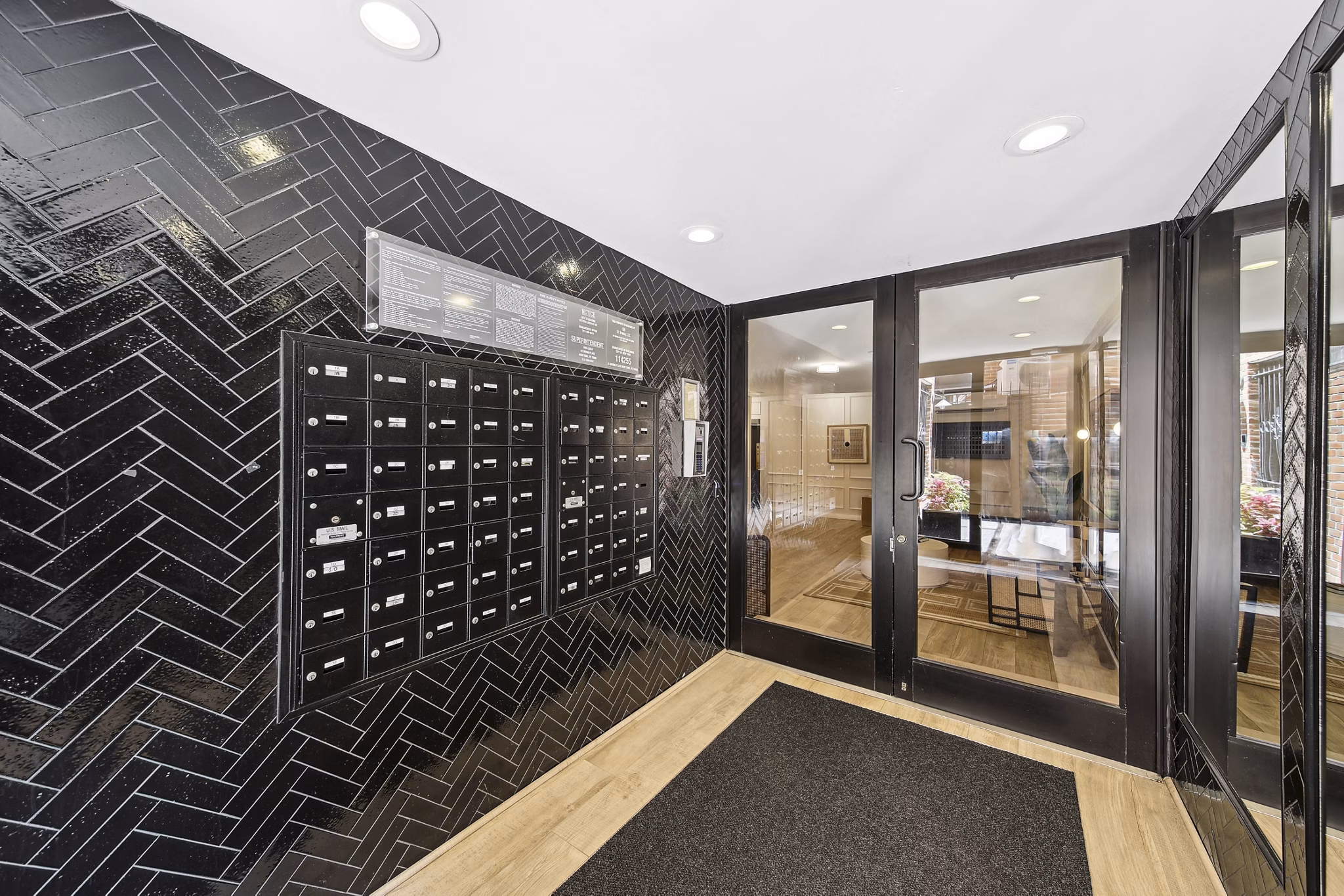 mail room at 51 Irving Apartments