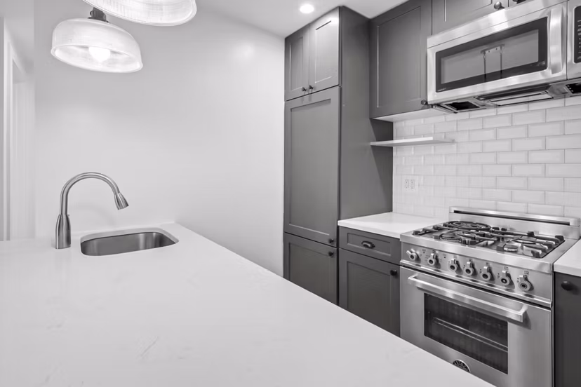 kitchen at 51 Irving Apartments