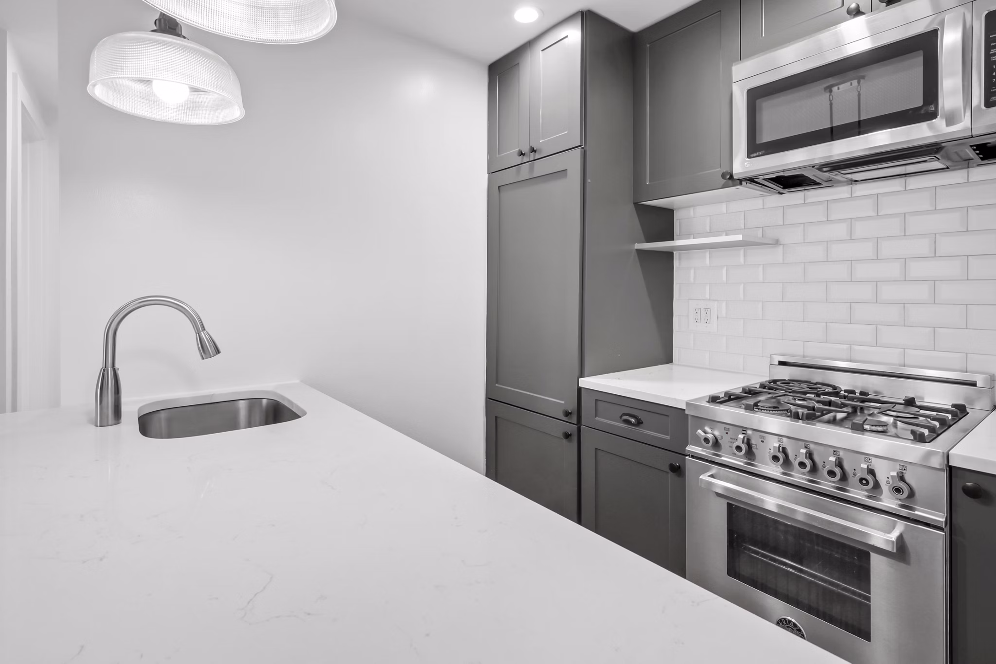 kitchen at 51 Irving Apartments