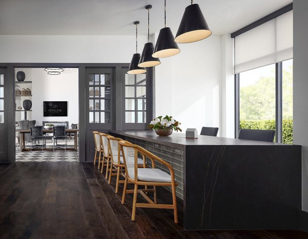 Stylish clubhouse with modern dÃ©cor at Adaline at the Station Apartments