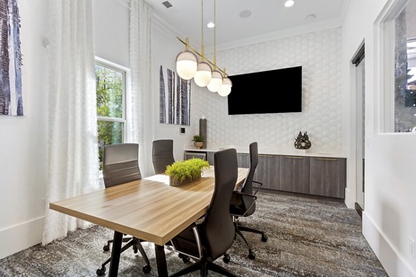 Modern meeting facility with state-of-the-art equipment at Adara at Godley Station Apartments
