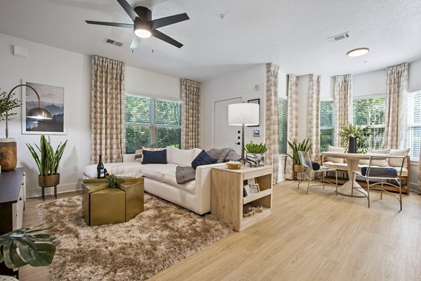 living room at Adara at Godley Station Apartments