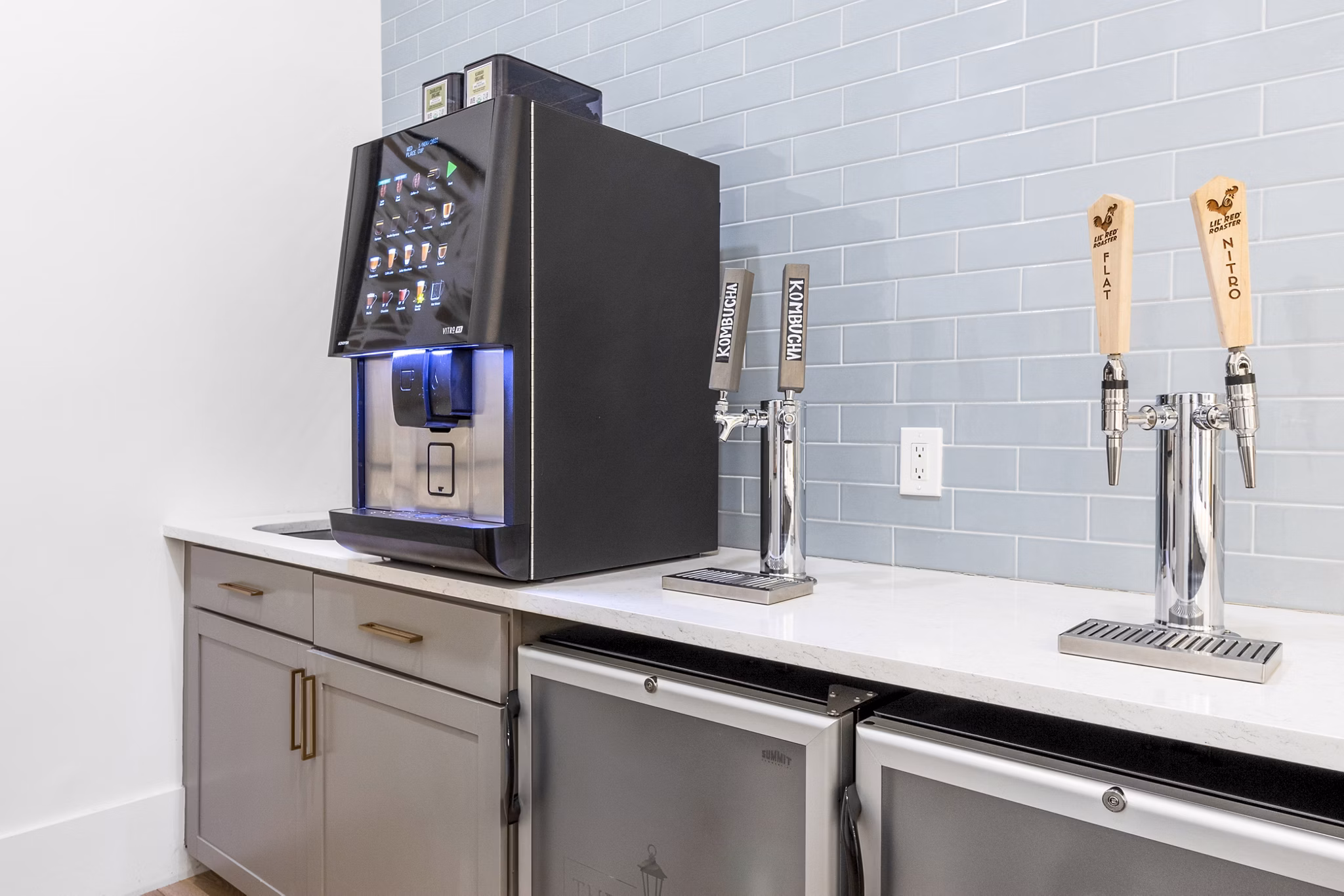 Luxurious clubhouse with modern design at The Avenues at Verdier Pointe Apartments offering vibrant community spaces