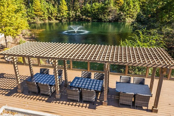 Spacious grill area and patio at The Avenues at Verdier Pointe Apartments, perfect for outdoor dining and socializing