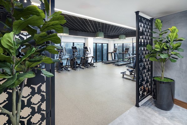 State-of-the-art fitness center with modern equipment at Nomia Apartments luxury apartments