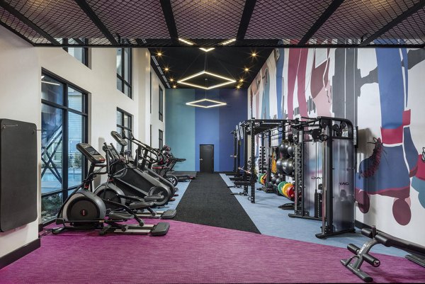 Modern fitness center with top-tier equipment at Broadstone Craft Apartments, designed for a luxury wellness experience