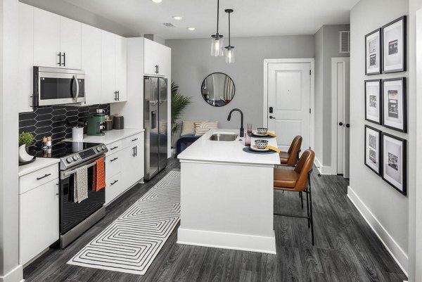 Spacious kitchen with modern appliances at Broadstone Craft Apartments
