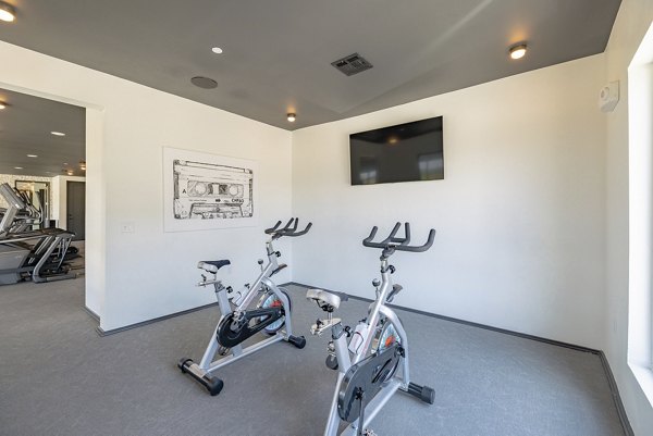 yoga/spin studio at Brea Frisco Apartments 
