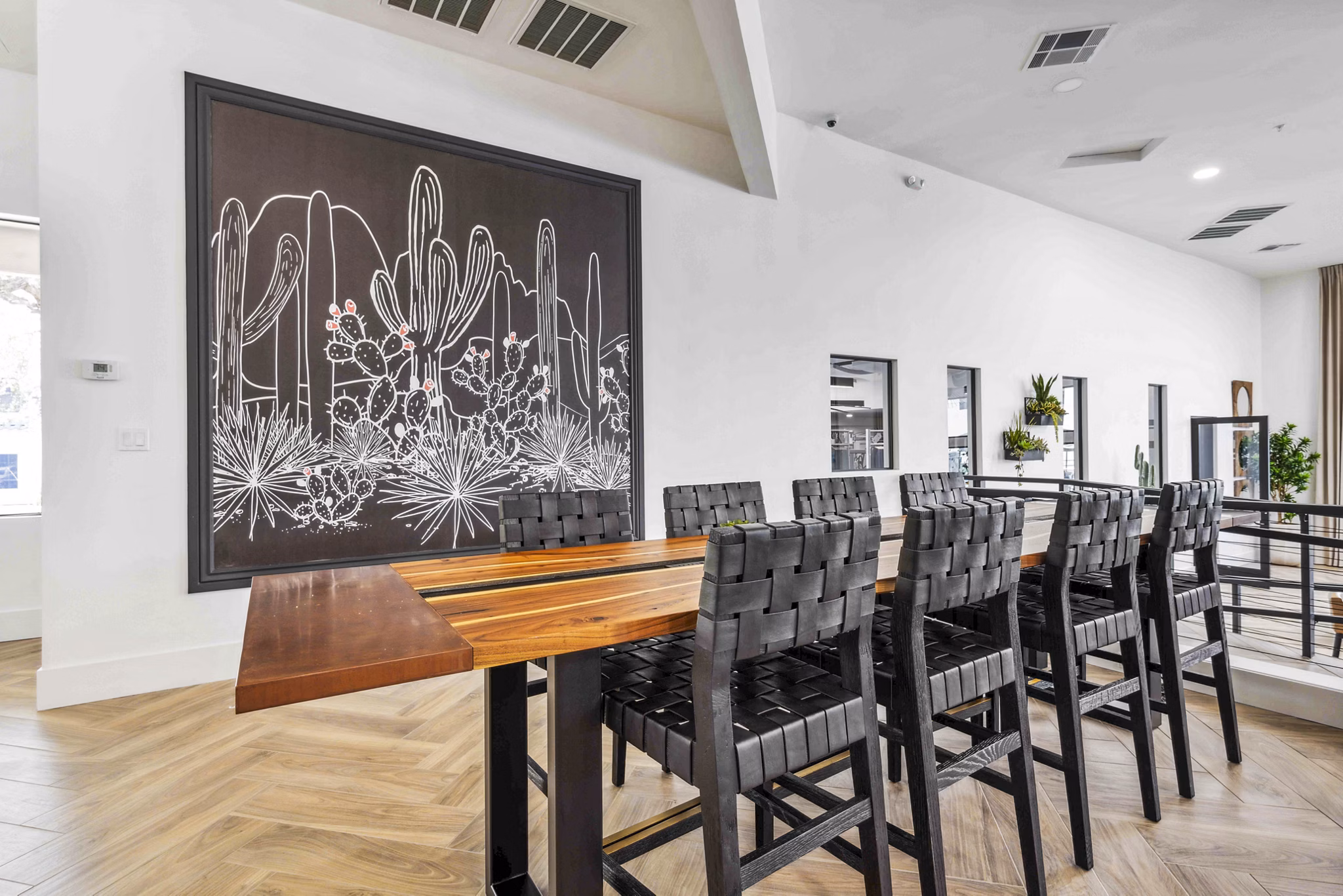 Welcoming clubhouse lobby at Hideaway North Scottsdale Apartments with sleek furnishings and modern design elements