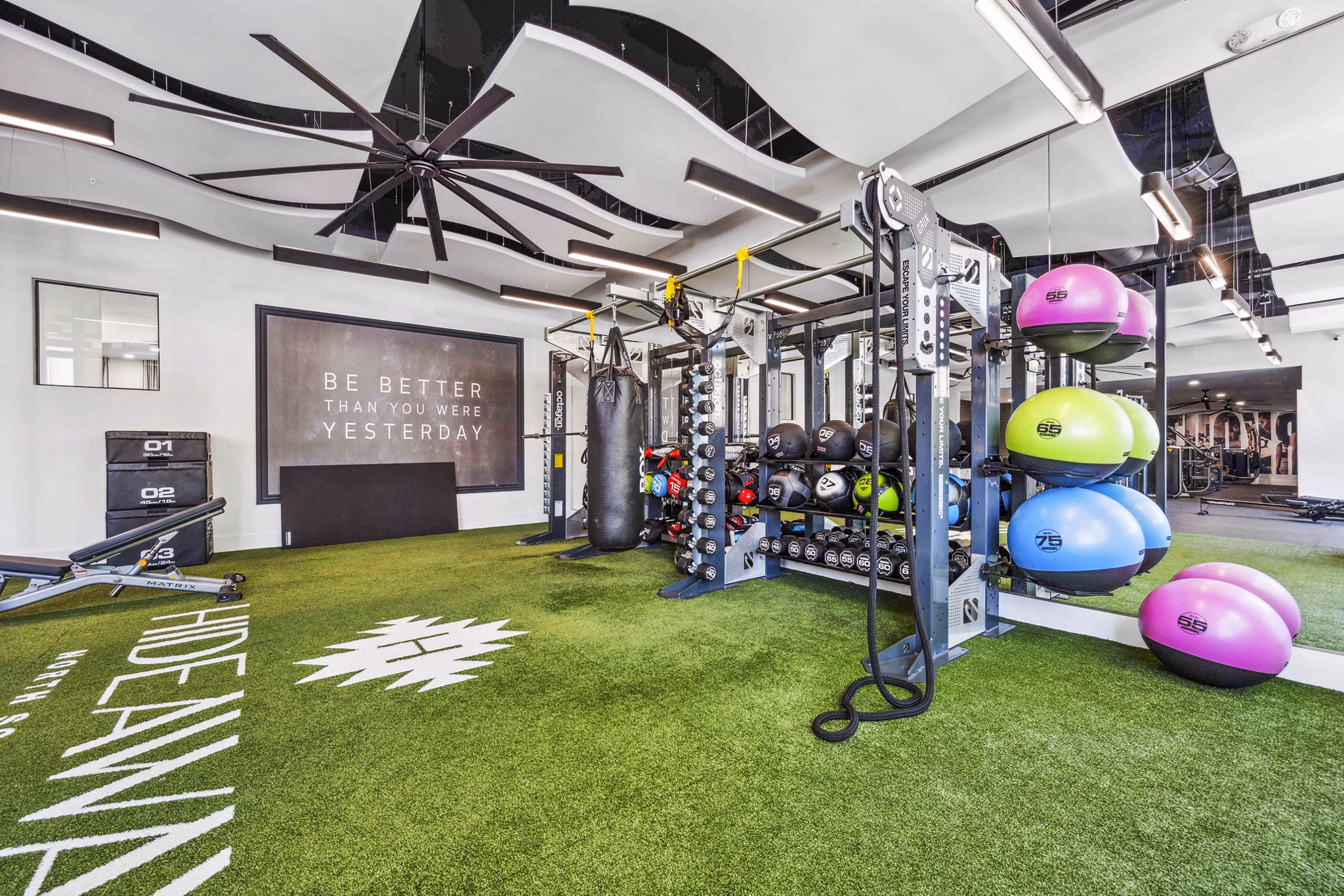 State-of-the-art fitness center featuring modern equipment at Hideaway North Scottsdale Apartments