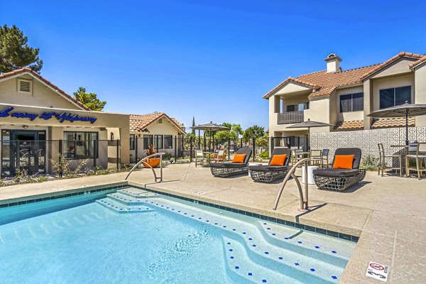 Resort-style pool at Hideaway North Scottsdale Apartments, perfect for relaxation and leisure activities