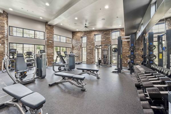 fitness center at Laurel Apartments