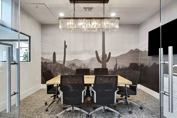 Nines at Kierland: Modern meeting facility featuring state-of-the-art technology in luxury apartments near Kierland Commons