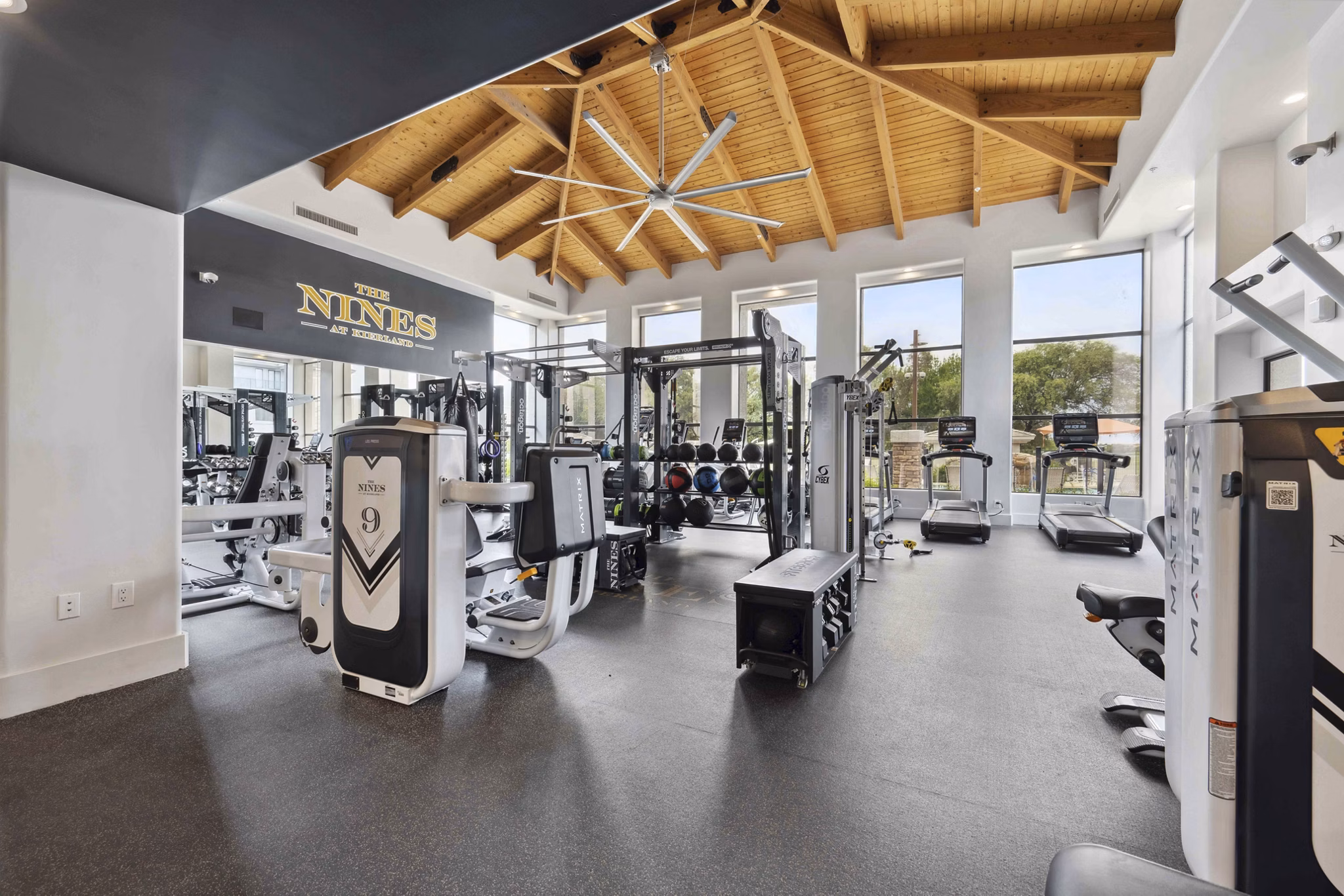 State-of-the-art fitness center featuring modern equipment at Nines at Kierland Apartments