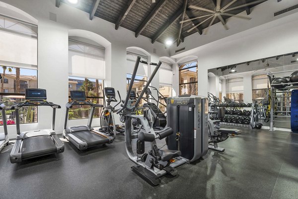 fitness center at San Portella Apartments