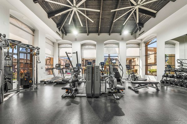 fitness center at San Portella Apartments