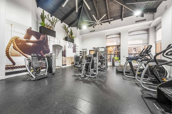 fitness center at San Portella Apartments