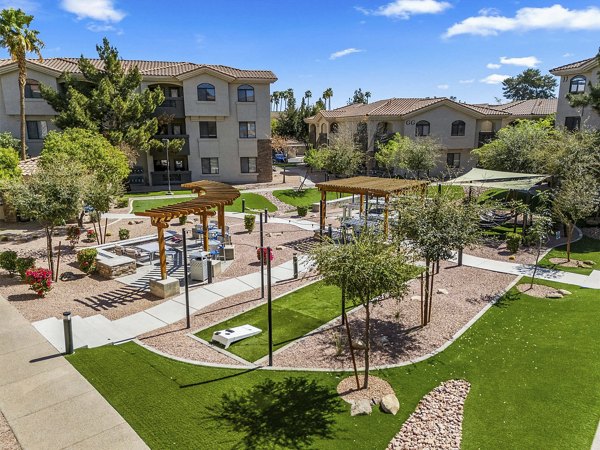 courtyard at San Portella Apartments