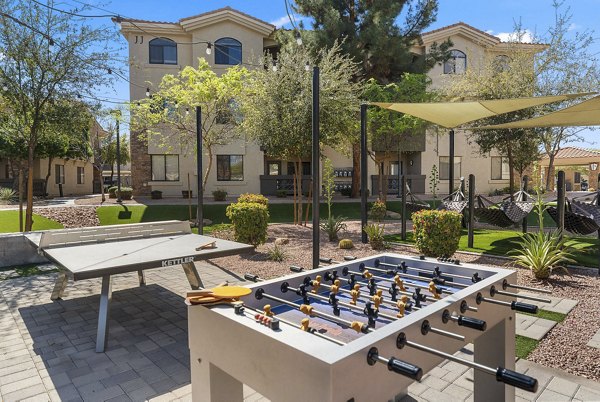recreational area at San Portella Apartments